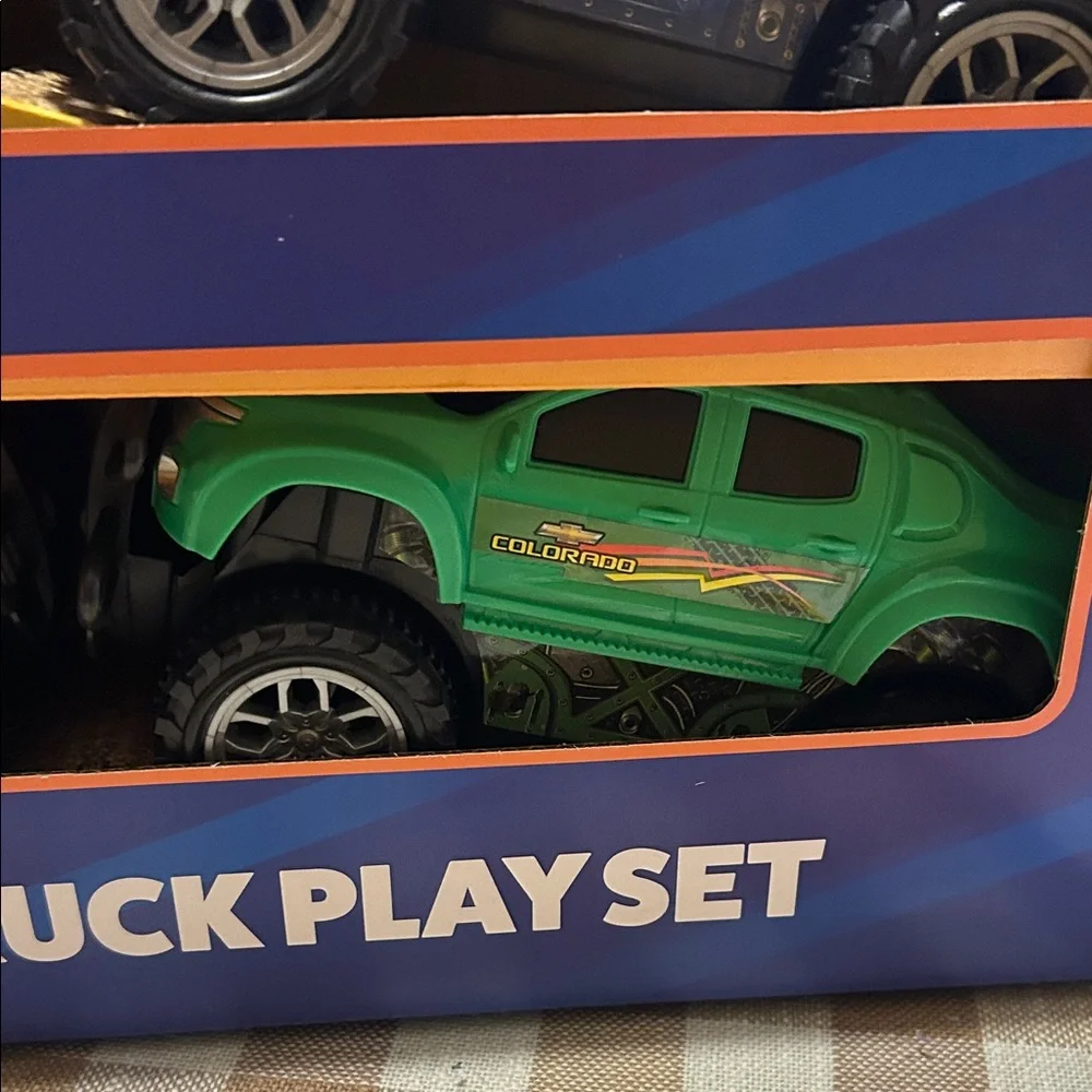 NWT Tough Truck Play Set - Red, Blue, Orange, Green